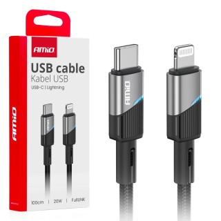 Tablets and Accessories // USB Cables // Kabel do ładowania usb-c - iphone lightning 20w 100cm amio-03928