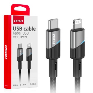 Планшеты и аксессуары // USB Kабели // Kabel do ładowania usb-c - iphone lightning 20w 100cm amio-03928