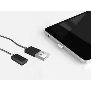 Planšetdatori un aksesuāri // USB Kabeļi // Kabel magnetyczny TRACER USB 2.0 iPhone AM - lightning 1,0m czarny