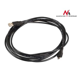 Planšetdatori un aksesuāri // USB Kabeļi // Kabel micro USB 2.0 Maclean, wtyk-wtyk, 3m, MCTV-746