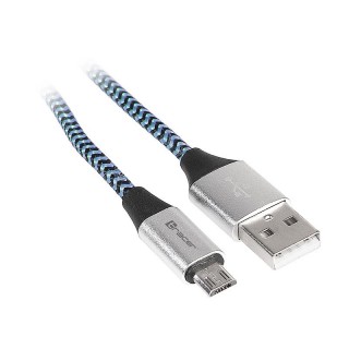 Planšetdatori un aksesuāri // USB Kabeļi // Kabel TRACER USB 2.0 AM - micro 1,0m czarno-niebieski