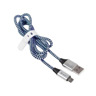 Planšetdatori un aksesuāri // USB Kabeļi // Kabel TRACER USB 2.0 AM - micro 1,0m czarno-niebieski