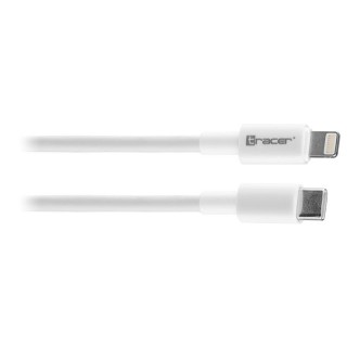 Planšetdatori ir planšetinių kompiuterių priedai // USB Kabeliai // Kabel TRACER USB Type-C - Lightning M/M 1,0m