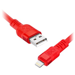 Planšetdatori un aksesuāri // USB Kabeļi // Kabel USB-A - Lightning eXc WHIPPY Pro, 2M, 12W, szybkie ładowanie, kolor mix neonowy
