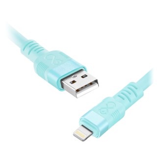 Tabletit ja tarvikkeet // USB-kaapelit // Kabel USB-A - Lightning eXc WHIPPY Pro, 2M, 12W, szybkie ładowanie, kolor mix pastelowy