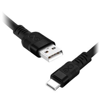 Planšetdatori ir planšetinių kompiuterių priedai // USB Kabeliai // Kabel USB-A - USB-C eXc WHIPPY Pro, 2M, 60W, szybkie ładowanie, kolor mix ciemny