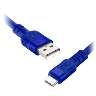 Tabletit ja tarvikkeet // USB-kaapelit // Kabel USB-A - USB-C eXc WHIPPY Pro, 2M, 60W, szybkie ładowanie, kolor mix pastelowy