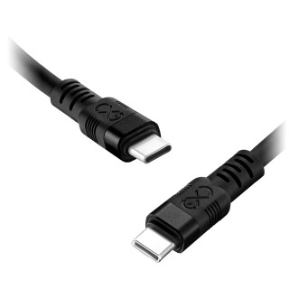 Planšetdatori ir planšetinių kompiuterių priedai // USB Kabeliai // Kabel USB-C - USB-C eXc WHIPPY Pro, 0.9M, 100W, szybkie ładowanie, kolor mix ciemny