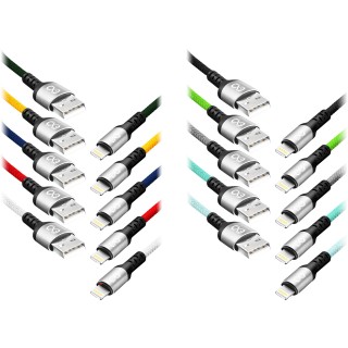 Планшеты и аксессуары // USB Kабели // EXC Mobile kabel USB - Lightning BRAID, 1.2M, 2.4A, szybkie ładowanie, kolor mix