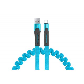 Tablets and Accessories // USB Cables // Kabel usb usb-c sprężynujący 1.2 m uc-14 amio-02531