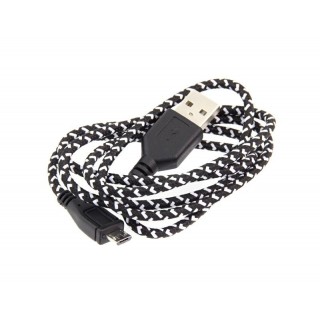 Planšetdatori un aksesuāri // USB Kabeļi // KK21C Kabel micro USB 1m czarny oplot