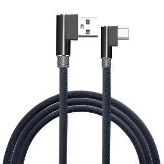 Planšetdatori un aksesuāri // USB Kabeļi // KK21P Kabel usb-usb c typ c usb-c kątowy