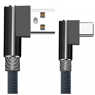 Planšetdatori ir planšetinių kompiuterių priedai // USB Kabeliai // KK21P Kabel usb-usb c typ c usb-c kątowy