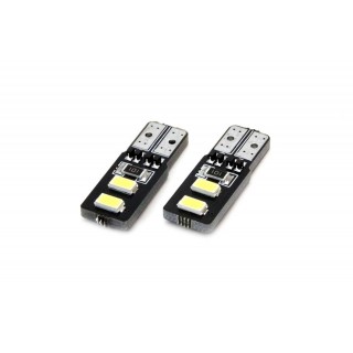 LED Lighting // Light bulbs for CARS // 01630 Led Canbus 4SMD 5730 T10 (W5W) White 2 sztuki