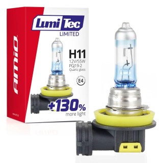 Apgaismojums LED // Auto spuldzes // Żarówka halogenowa h11 12v 55w lumitec limited +130% amio-02134