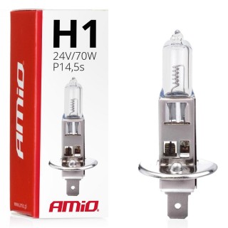 LED Lighting // Light bulbs for CARS // Żarówka halogenowa h1 24v 70w amio-01482