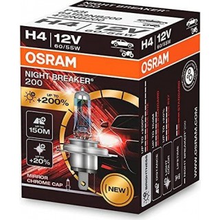 LED-valaistus // Light bulbs for CARS // Żarówka halogenowa osram h4 12v 60/55w p43t night breaker 200 /1 szt./