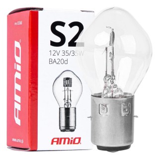 LED valgustus // Light bulbs for CARS // Żarówka halogenowa s2 12v 35/35w ba20d amio-03368