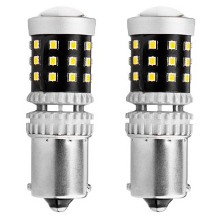 LED valgustus // Light bulbs for CARS // Żarówki led canbus 2016 39smd 1156 ba15s p21w r10w r5w white 12v 24v amio-02799