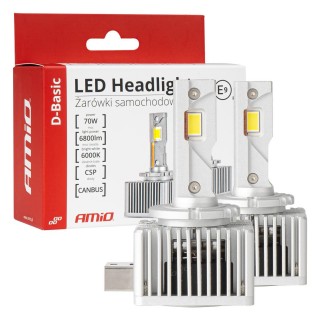 LED-valaistus // Light bulbs for CARS // Żarówki samochodowe led seria d-basic d1s d1r 6000k canbus amio-03626