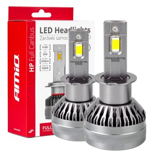 LED-valaistus // Light bulbs for CARS // Żarówki samochodowe led seria hp full canbus h3 12v 24v 6500k amio-03672
