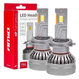 Apgaismojums LED // Auto spuldzes // Żarówki samochodowe led seria hp full canbus h7/h18 6500k amio-03674