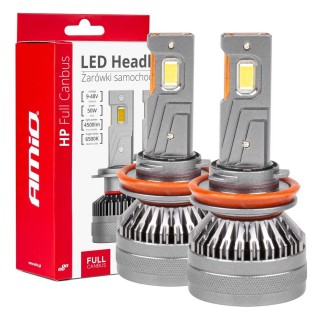 LED valgustus // Light bulbs for CARS // Żarówki samochodowe led seria hp full canbus h8 h9 h11 h16 6500k amio-03677
