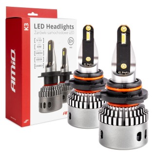 LED-valaistus // Light bulbs for CARS // Żarówki samochodowe led seria k3 hb3/hir1 9011/h10 12v 6000k canbus amio-03687
