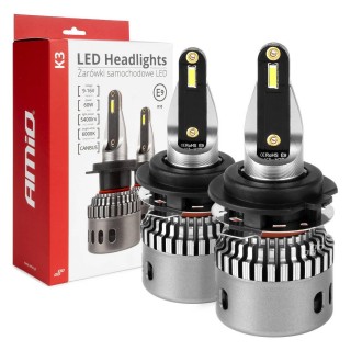 LED-valaistus // Light bulbs for CARS // Żarówki samochodowe led seria k3 h7-1 12v 6000k canbus amio-03684