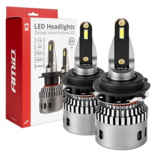 LED-valaistus // Light bulbs for CARS // Żarówki samochodowe led seria k3 h7-6 12v 6000k canbus amio-03685