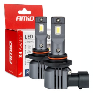 LED Lighting // Light bulbs for CARS // Żarówki samochodowe led seria x4 aviator hb3/hir1 9011/h10 6500k canbus amio-03766