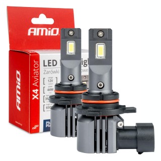 LED valgustus // Light bulbs for CARS // Żarówki samochodowe led seria x4 aviator hir2 9012 6500k canbus amio-03768