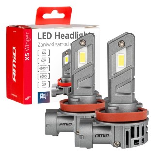 LED-valaistus // Light bulbs for CARS // Żarówki samochodowe led seria x5 winger h8 h9 h11 6000k canbus amio-03947