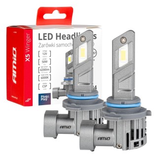 LED-valaistus // Light bulbs for CARS // Żarówki samochodowe led seria x5 winger hb4 6000k canbus amio-03949