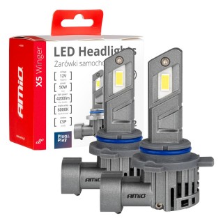 LED Lighting // Light bulbs for CARS // Żarówki samochodowe led seria x5 winger hir2 6000k canbus amio-03950