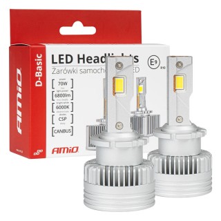 LED valgustus // Light bulbs for CARS // Żarówki żarniki led seria d-basic d2s d2r 6000k canbus amio-03627