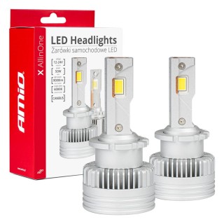 LED-valaistus // Light bulbs for CARS // Żarówki żarniki led x allinone d2s d2r d4s d4r 6000k canbus amio-03670