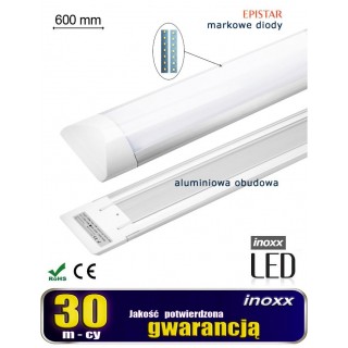 LED Lighting // New Arrival // Lampa liniowa natynkowa panel led slim 60cm 18w 3000k ciepła