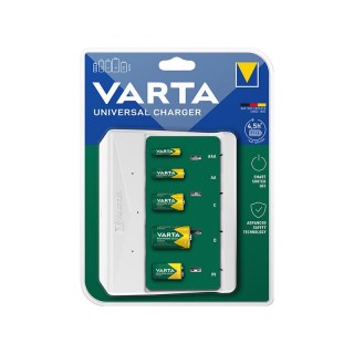 Primary batteries, rechargable batteries and power supply // Battery chargers AA, AAA, Li-Ion, C, D // 75-480# Ładowarka universal charger 57658  varta