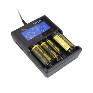 Baterijas, akumulatori, barošanas bloki un adapteri // Akumulatoru, bateriju lādētāji AA, AAA, Li-Ion, C, D // Ładowarka do akumulatorów cylindrycznych Li-ion i NiMH Xtar VC4