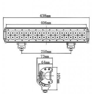 LED apšvietimas // Lemputės AUTOMOBILIMS // 1926 NOXON BAR CREE 108W D60