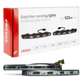 LED apšvietimas // Lemputės AUTOMOBILIMS // Światła do jazdy dziennej drl 523hp mini amio-01526