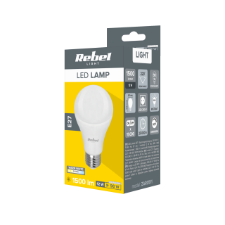 Apgaismojums LED // New Arrival // Lampa LED Rebel A60 12W, E27, 3000K, 230V