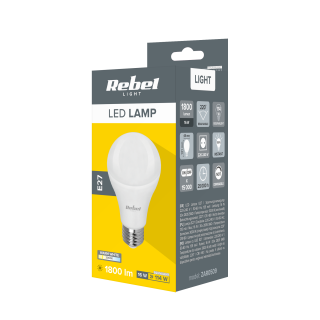 LED apšvietimas // New Arrival // Lampa LED  Rebel A65 16W, E27, 3000K, 230V