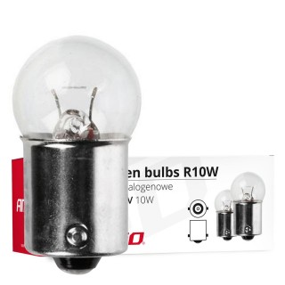 LED valgustus // Light bulbs for CARS // Żarówki halogenowe r10w ba15s 12v 10w 10 szt. amio-01487