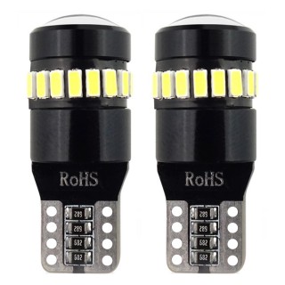 LED Lighting // Light bulbs for CARS // Żarówki led canbus 18smd 3014 + 1smd 1smd t10 w5w white 12v 24v amio-02446