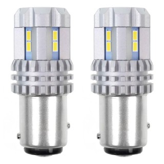 LED-valaistus // Light bulbs for CARS // Żarówki led canbus 3020 22smd ultrabright 1157 bay15d p21/5w white 12v 24v amio-02450