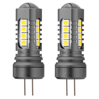 LED valgustus // Light bulbs for CARS // Żarówki led canbus 3030 18smd hp24w white 12v 24v amio-02803