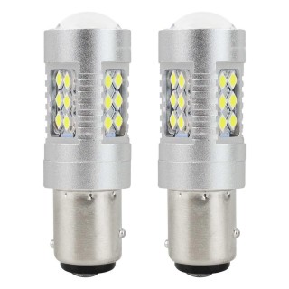 LED valgustus // Light bulbs for CARS // Żarówki led canbus 3030 24smd 1157 bay15d p21/5w white 12v 24v amio-01438