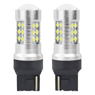 Car and Motorcycle Products, Audio, Navigation, CB Radio // Bulbs and lights for cars // Zarówki led canbus 3030 24smd t20 7440 w21w white 12v 24v amio-01173